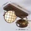 Lindby Foco Tamin, color óxido, 2 luces, cristal, G9