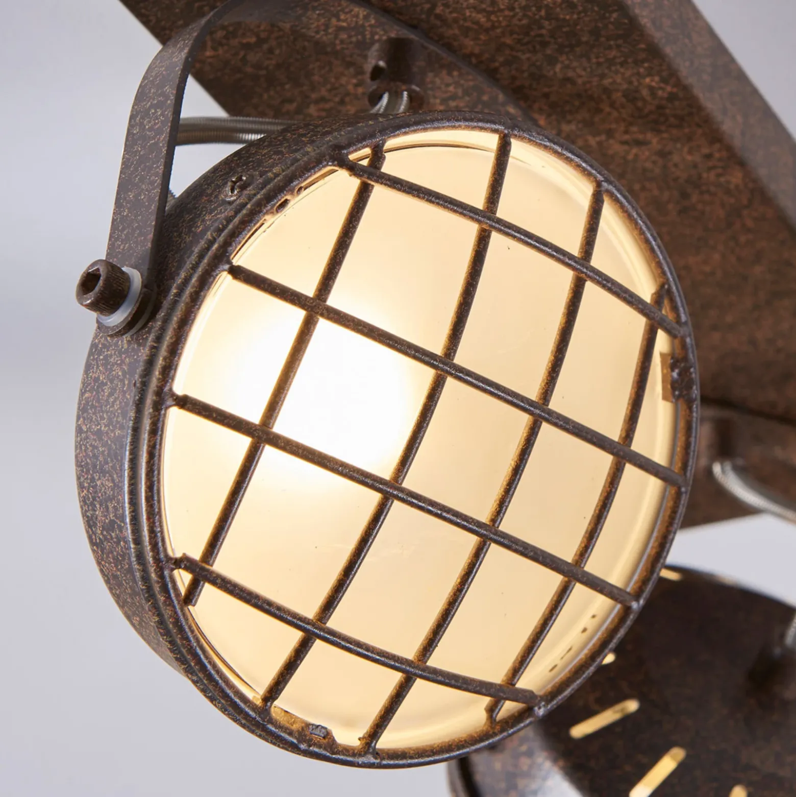 Lindby Foco Tamin, color óxido, 2 luces, cristal, G9