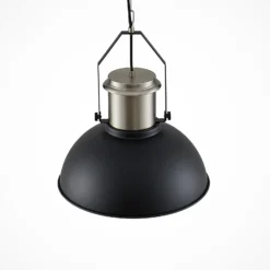 Lindby Freitjof lámpara colgante negro/níquel mate