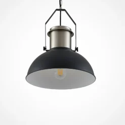 Lindby Freitjof lámpara colgante negro/níquel mate
