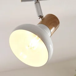Lindby Fridolin downlight de techo, 70 cm, 4 luces, blanco, metal