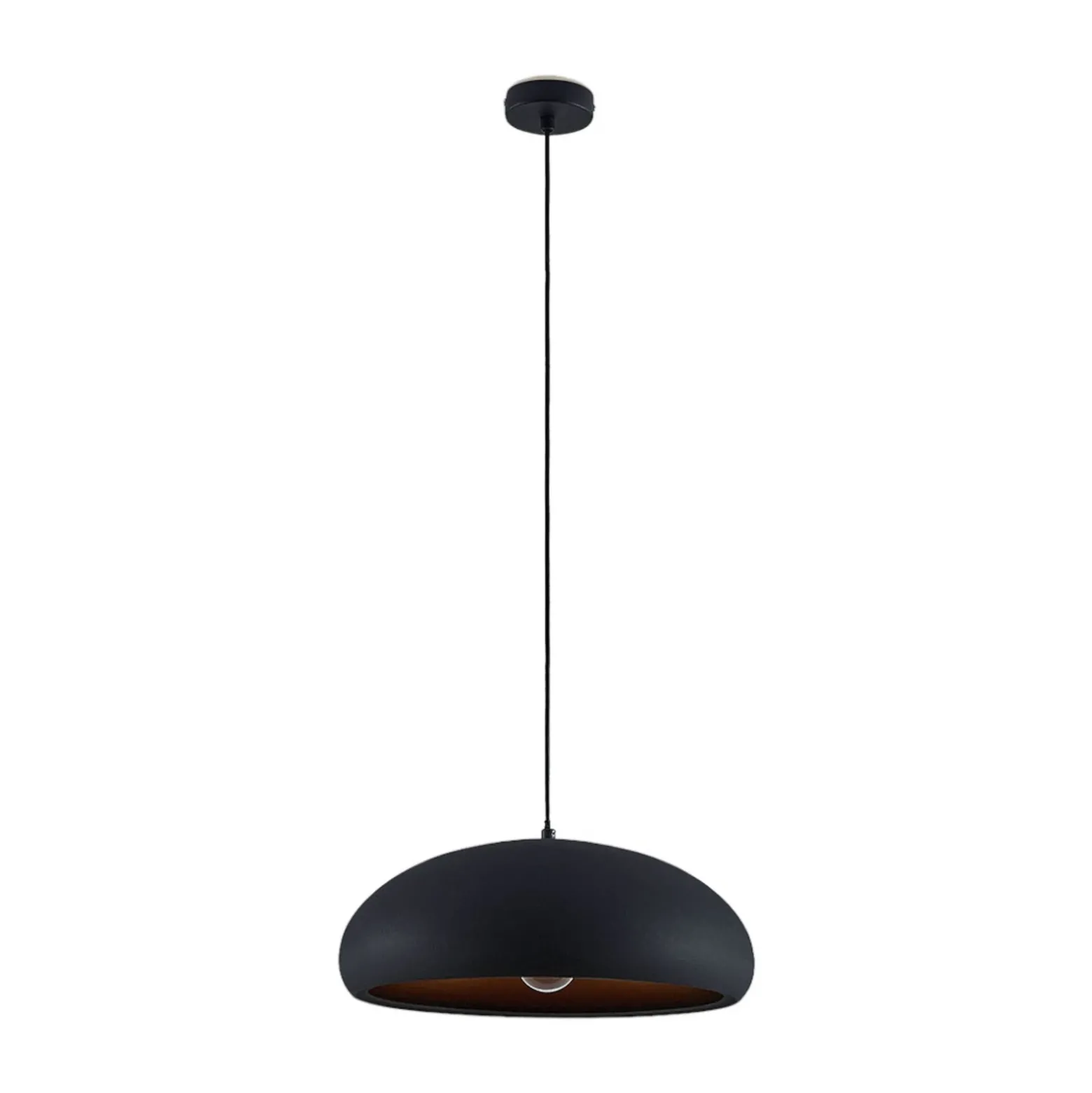 Lindby Gerwina lámpara colgante, negro/oro, metal, 40 cm, E27