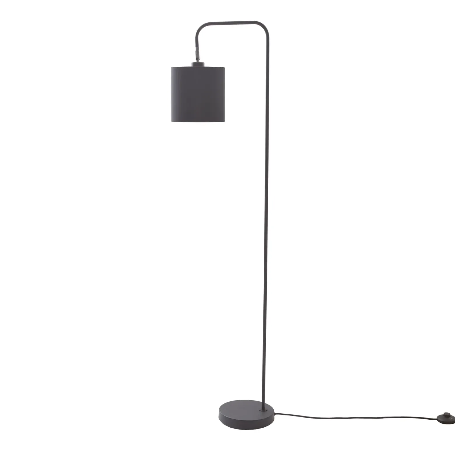 Lindby Hinay lámpara de pie textil negro/oro