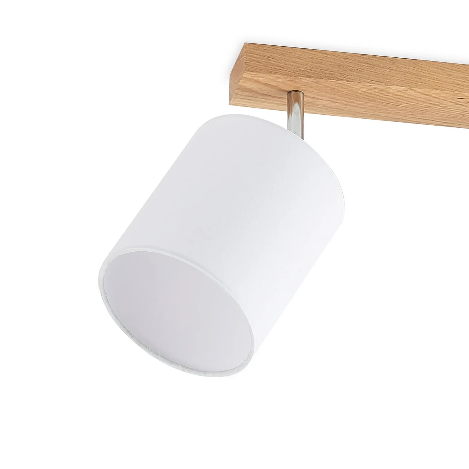 Lindby Imarin downlight, 2 luces, roble/blanco