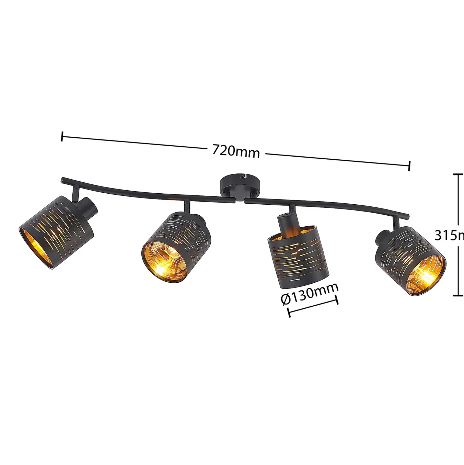Lindby Iolyn downlight de techo, 4 luces