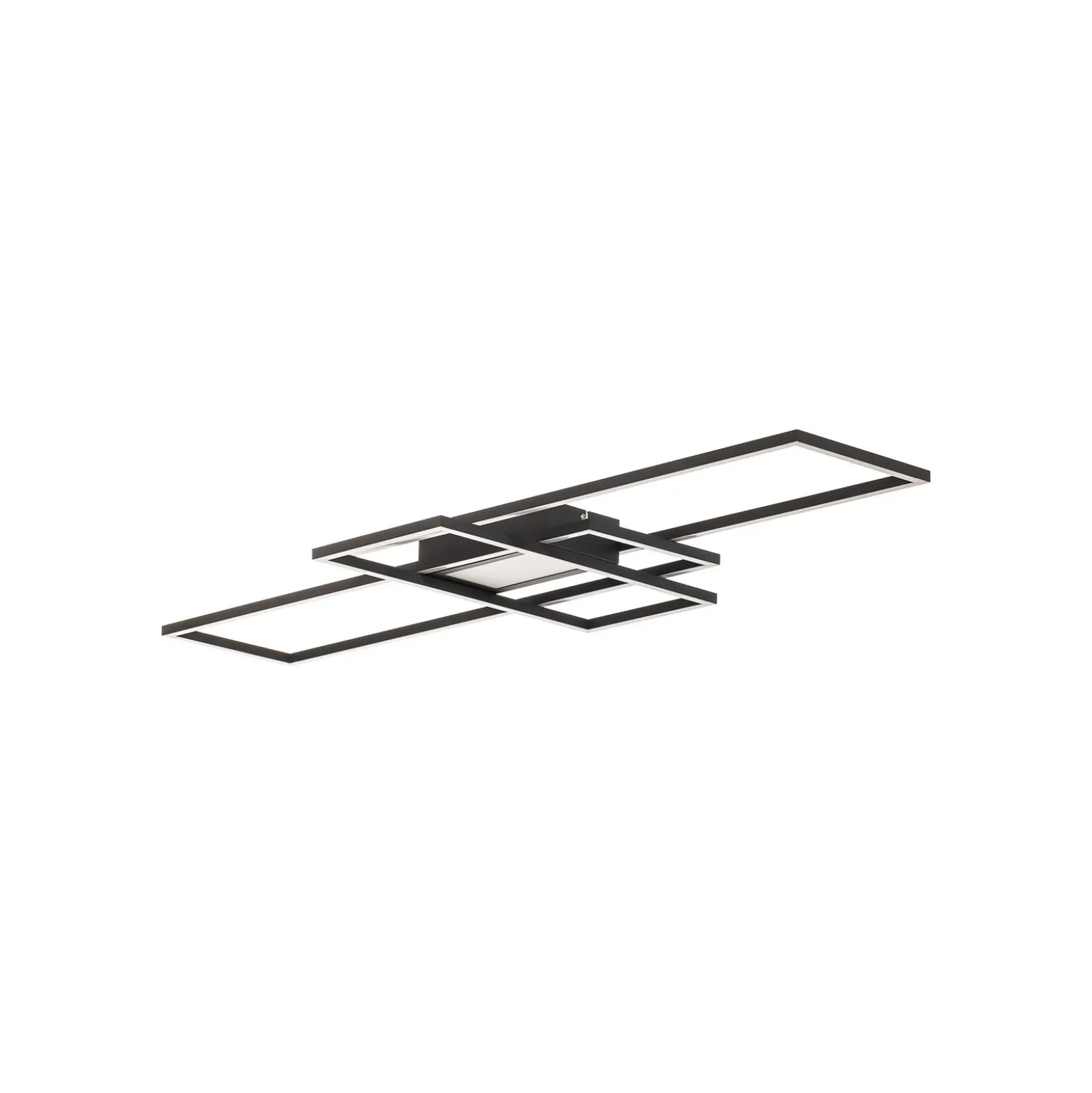 Lindby Ismera Lámpara de techo LED 3 marcos, antracita