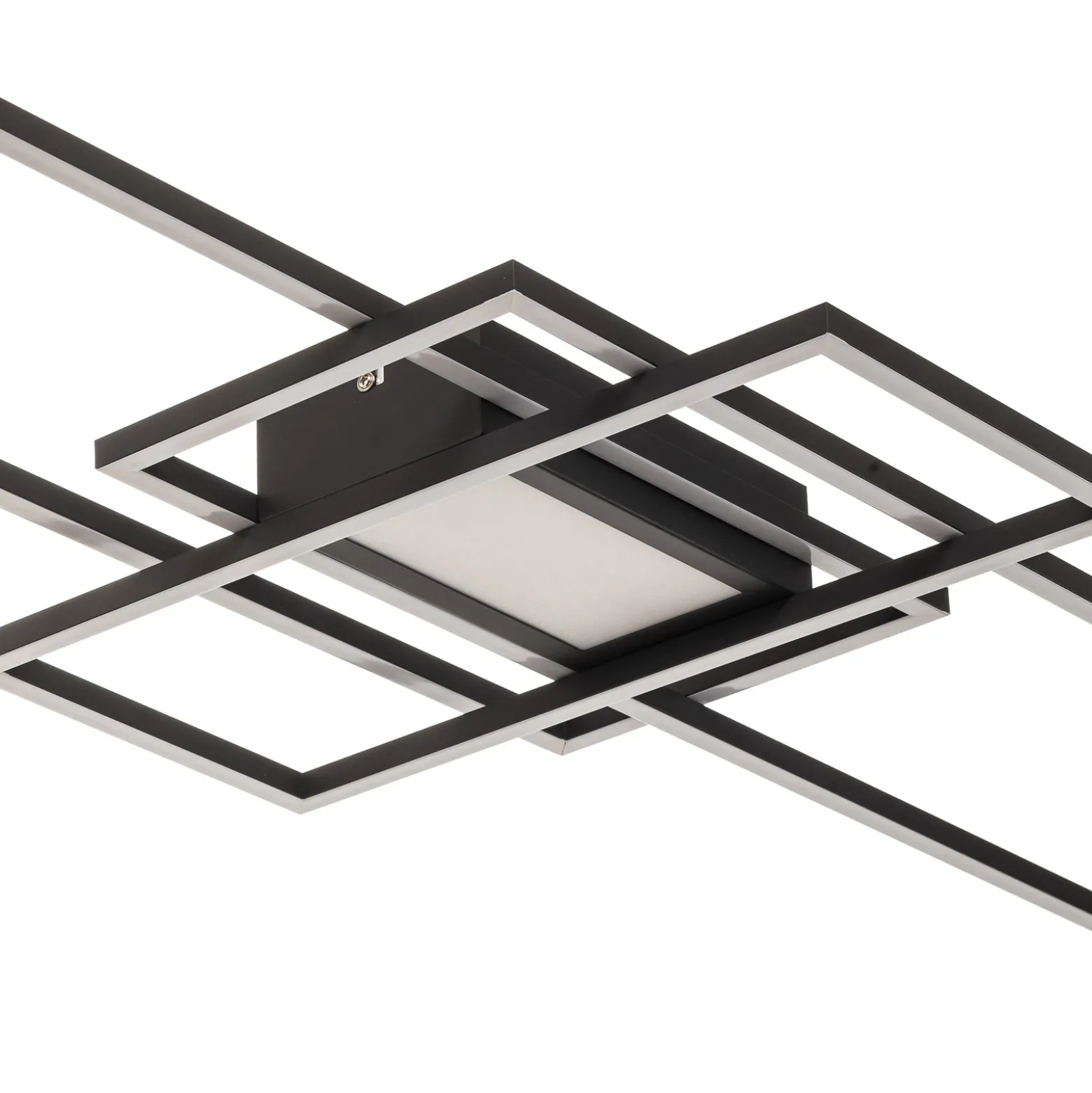 Lindby Ismera Lámpara de techo LED 3 marcos, antracita