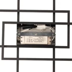 Lindby Ismera Lámpara de techo LED 3 marcos, antracita