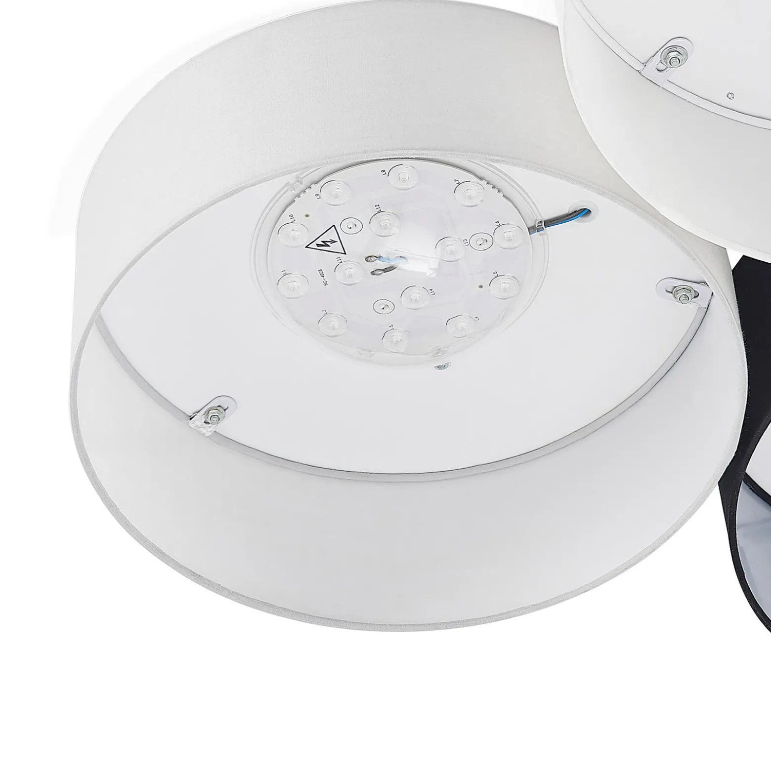 Lindby Janita lámpara LED de techo, 3 luces, tricolor