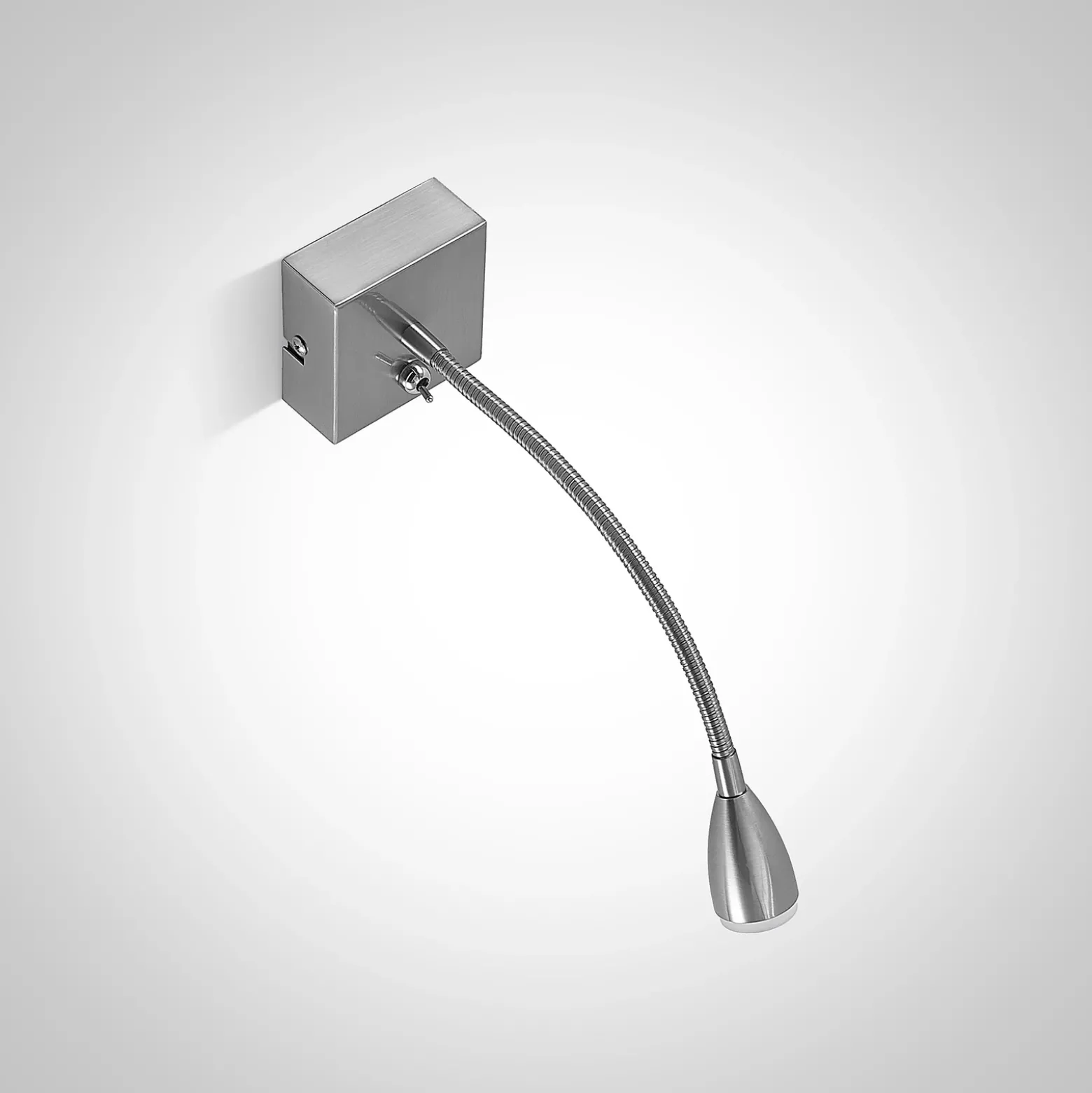 Lindby Jolka Brazo de lectura LED, interruptor, níquel