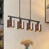 Lindby Joudy colgante, 4 luces, bronce oscuro