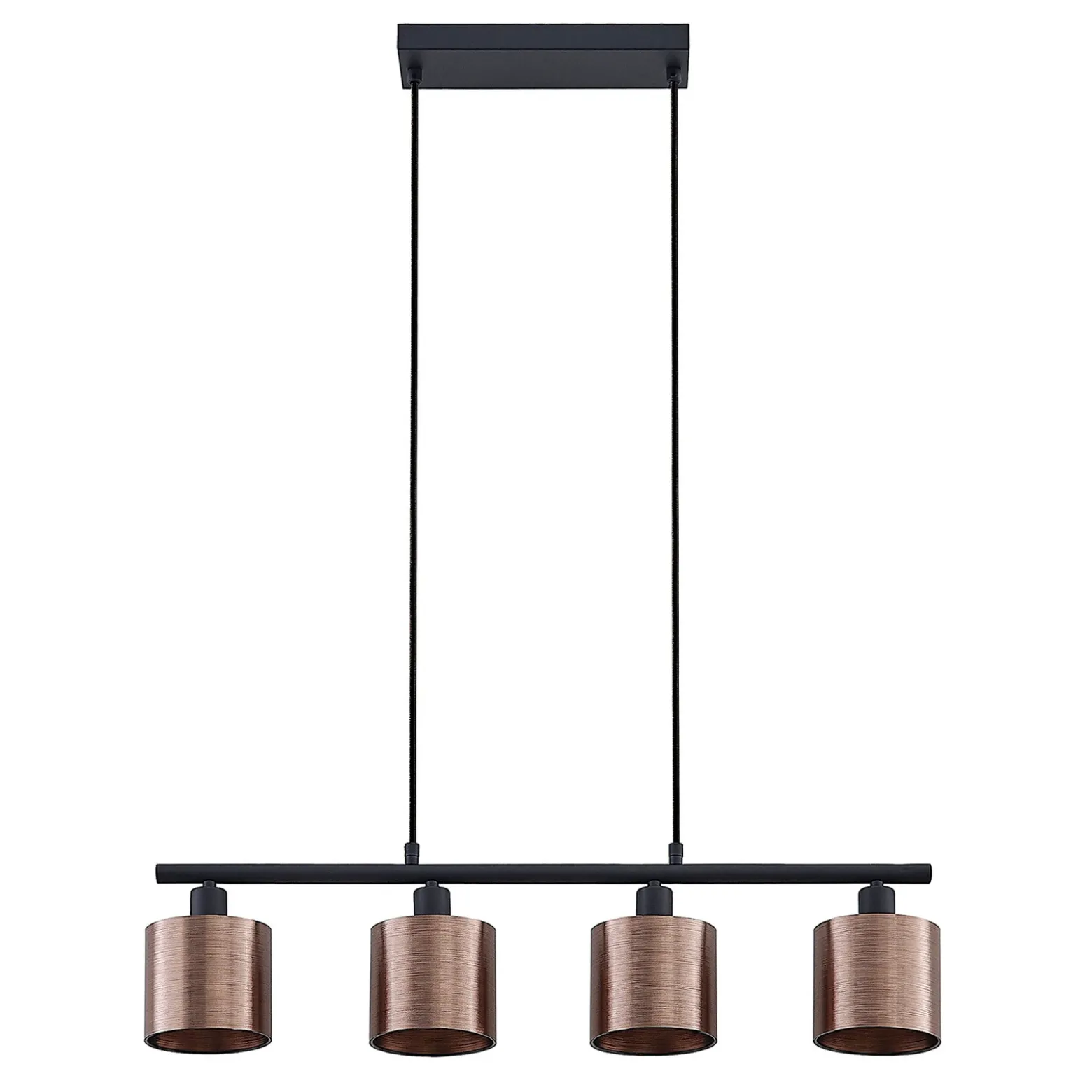 Lindby Joudy colgante, 4 luces, bronce oscuro