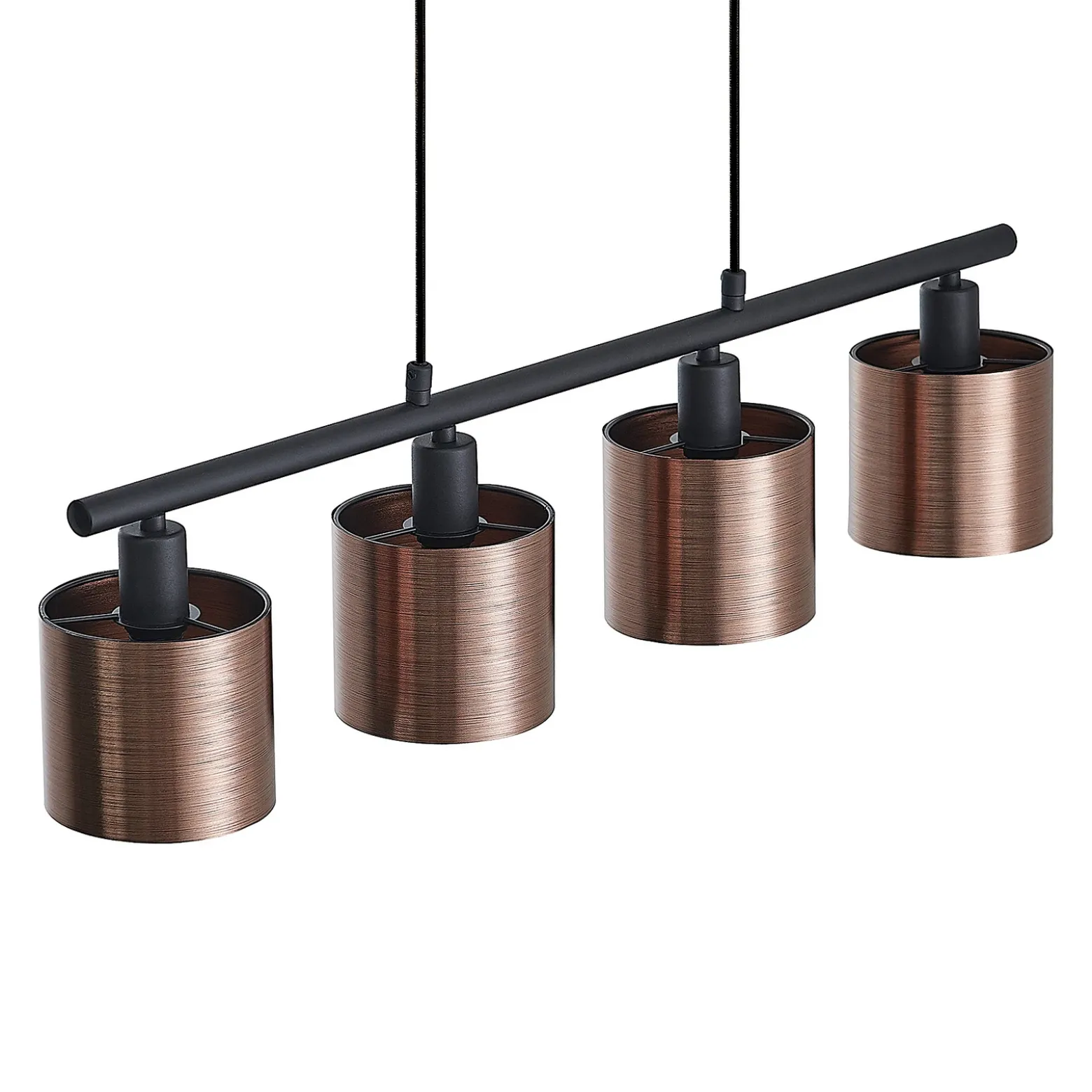 Lindby Joudy colgante, 4 luces, bronce oscuro