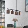 Lindby Joudy colgante, 4 luces, bronce oscuro