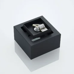 Lindby Kasi plafón, negro 1 luz 14 x 14 cm