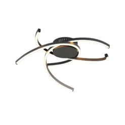Lindby Katris lámpara LED de techo, 58 cm, negro