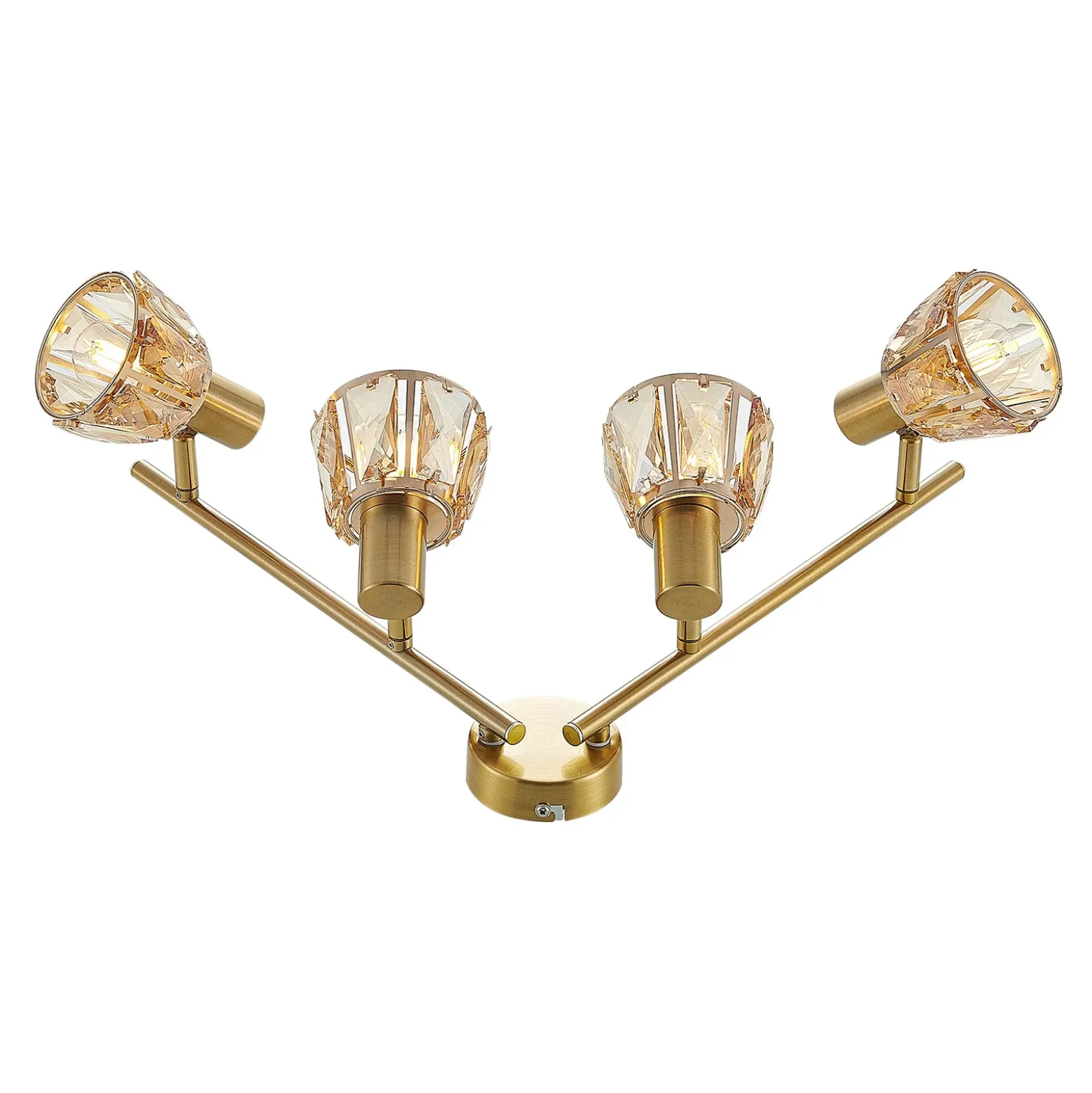 Lindby Kosta lámpara de techo, 4 luces, latón