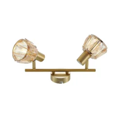 Lindby Kosta lámpara de techo, 2 luces, latón