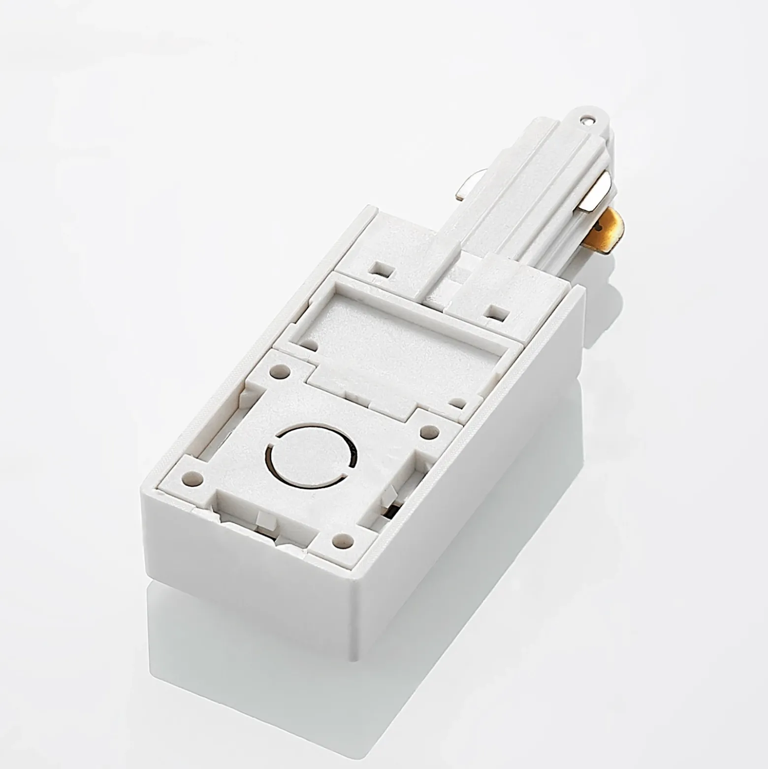 Lindby Linaro alimentación de red, blanco, sistema de riel monofásico