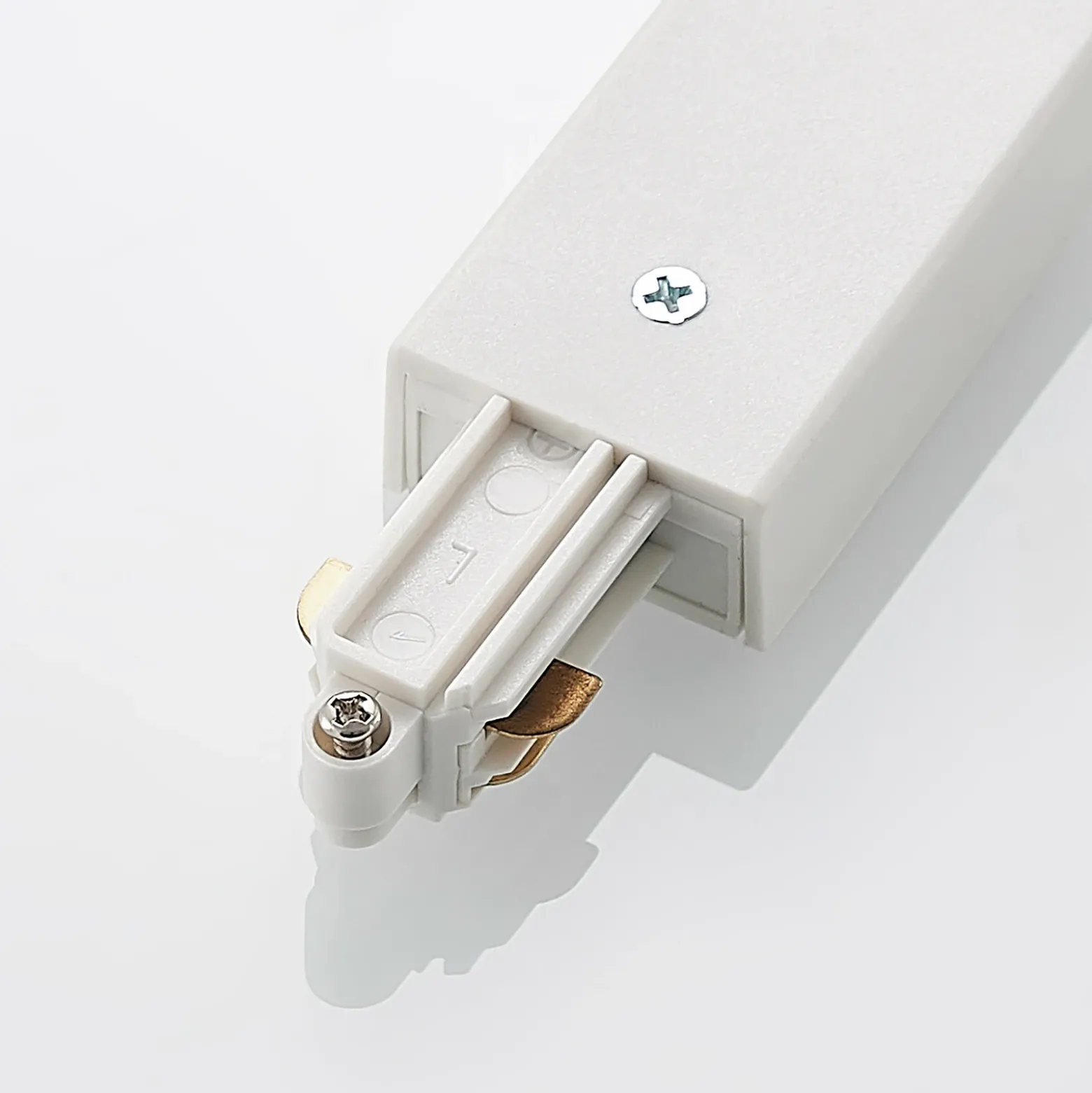 Lindby Linaro alimentación de red, blanco, sistema de riel monofásico