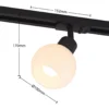 Lindby Linaro foco de riel, E14, negro, Ø 10 cm, 1 fase