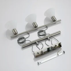 Lindby lámpara colgante Delira, 3 luces, níquel, regulable en altura