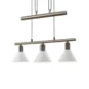 Lindby lámpara colgante Delira, 3 luces, níquel, regulable en altura