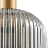 Lindby Lámpara colgante Doroteo, 5 luces, gris, cristal