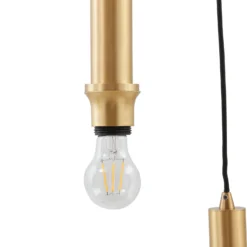 Lindby Lámpara colgante Doroteo, 5 luces, gris, cristal