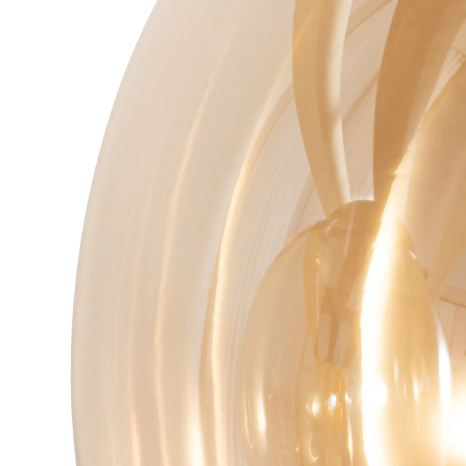 Lindby lámpara colgante Enrique, ámbar, 4 luces, cristal, madera, E27