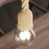 Lindby lámpara colgante Hajo, 100 cm, 6 luces, colgante de cuerda