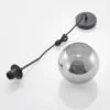 Lindby Lámpara colgante Jurian 1 luz, negro/humo