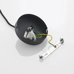 Lindby Lámpara colgante Jurian 1 luz, negro/humo