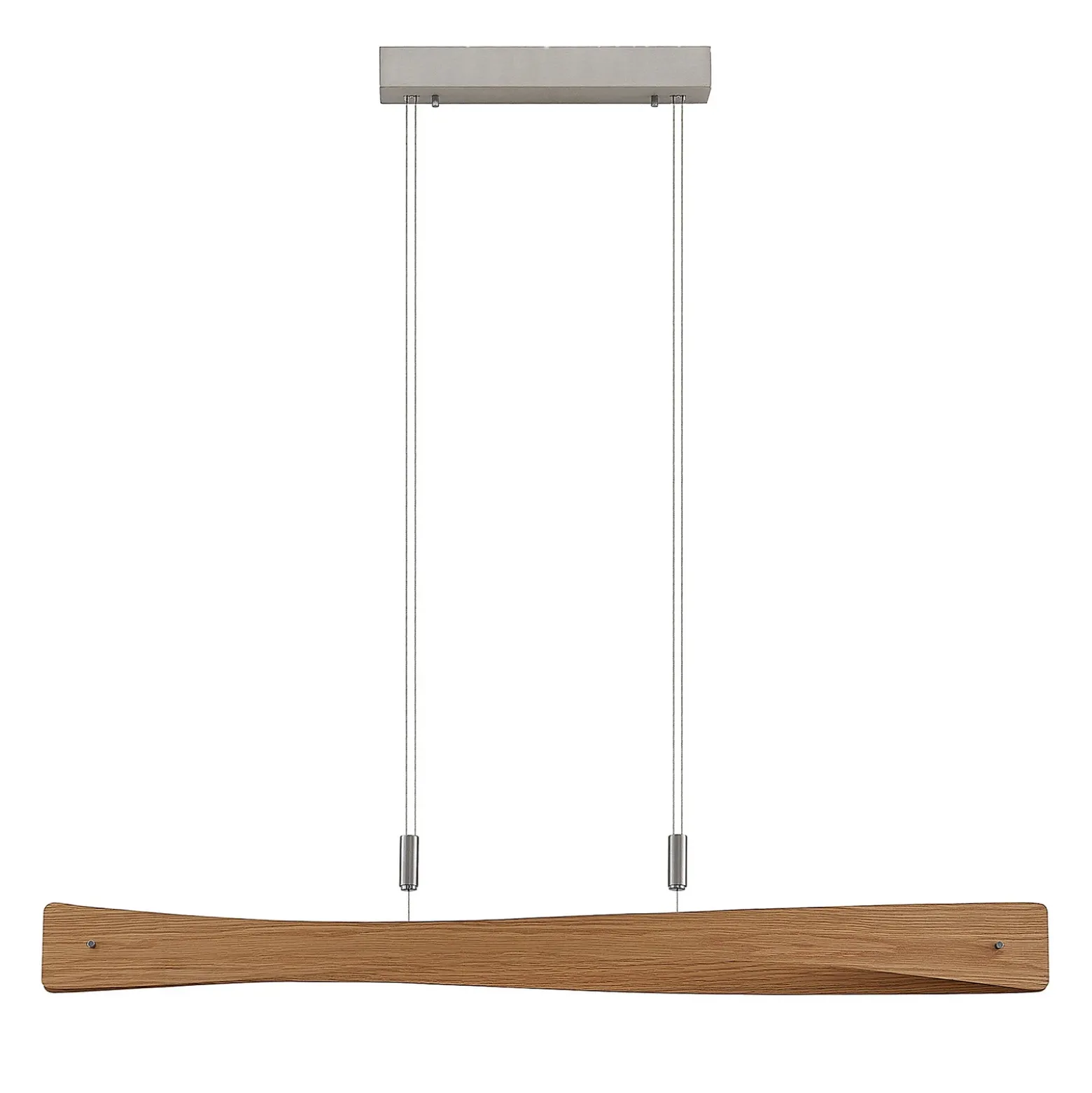 Lindby lámpara colgante LED Beazina, roble, metal, 118cm