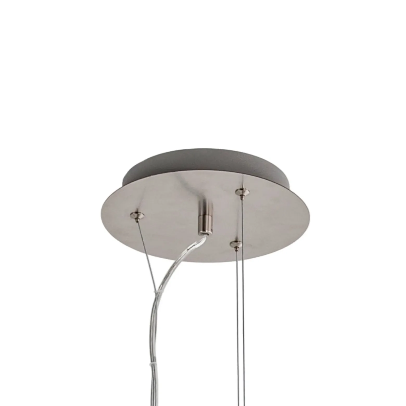 Lindby Lámpara colgante LED Gunda, blanco, cristal, Ø 47 cm, atenuable
