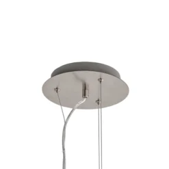 Lindby Lámpara colgante LED Gunda, blanco, cristal, Ø 47 cm, atenuable