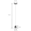 Lindby lámpara colgante LED Lumaro,negro,Ø8,2cm,aluminio,48V,atenuable