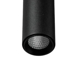 Lindby lámpara colgante LED Lumaro, negro, Ø3cm,aluminio,48V,atenuable