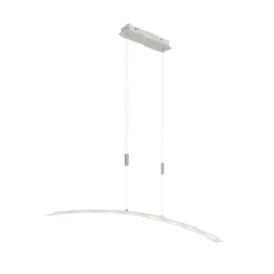 Lindby Lámpara colgante LED Manon, regulable en altura, gris, metal