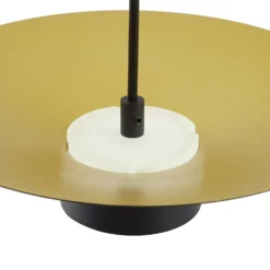 Lindby Lámpara colgante LED Norvind, 2 luces, negro, metal