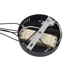 Lindby Lámpara colgante LED Norvind, 6 luces, negro, metal