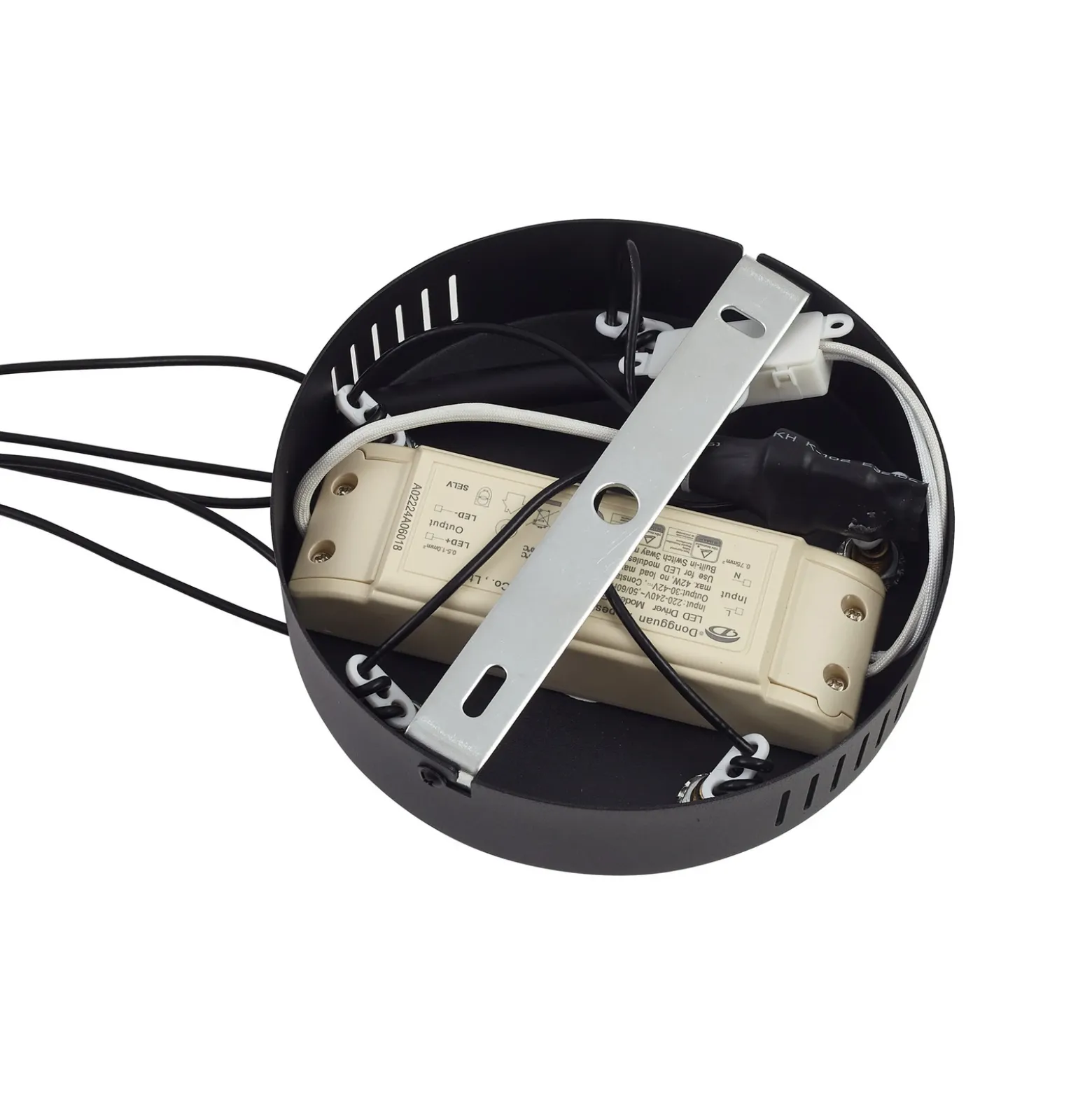 Lindby Lámpara colgante LED Norvind, 6 luces, negro, metal