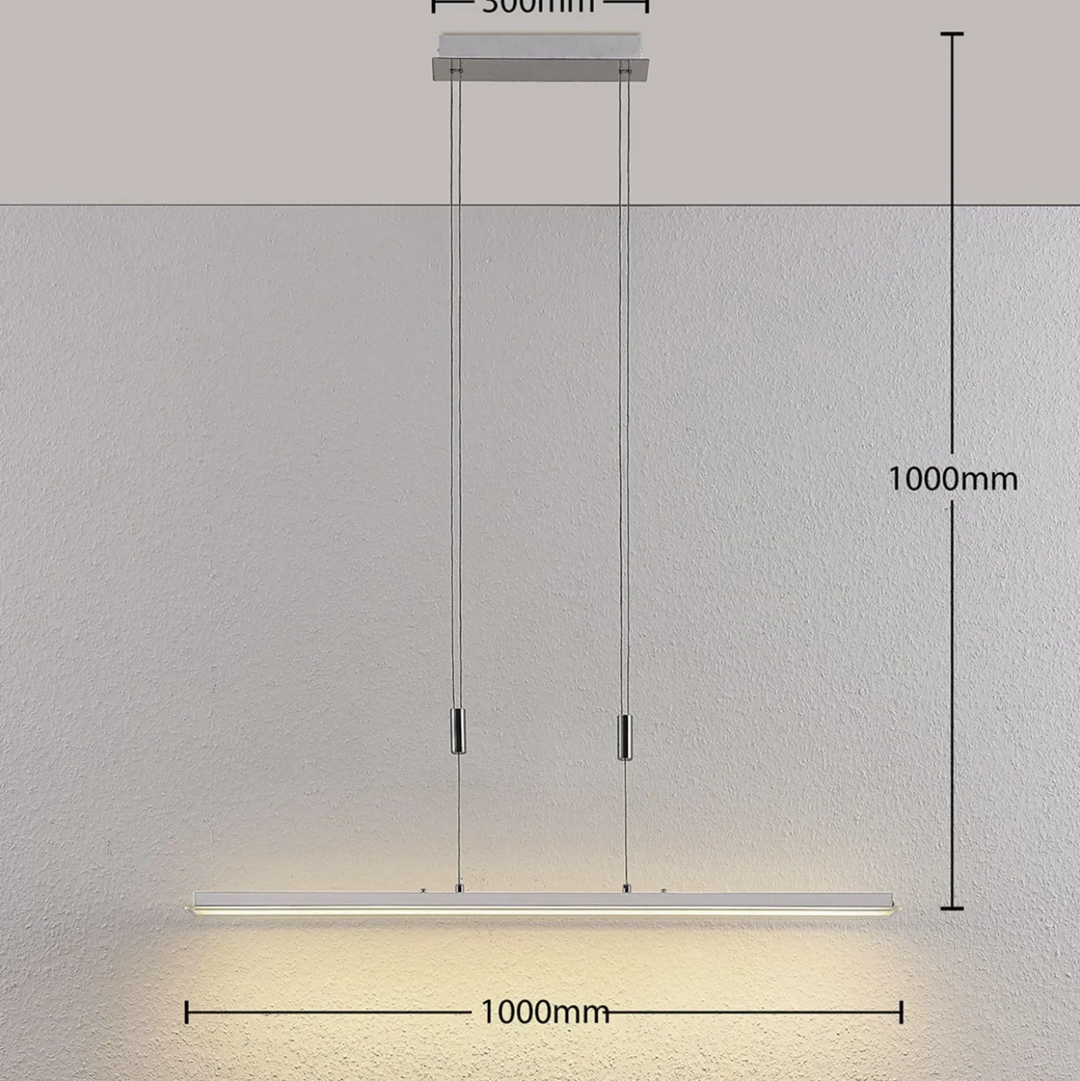 Lindby lámpara colgante LED Sladja, cromo, cristal, regulador táctil