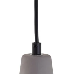 Lindby Lámpara colgante Sanne, gris, hormigón, Ø 15 cm, E27