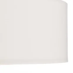 Lindby lámpara colgante Sebatin, Ø 50 cm, blanco, tela, E27