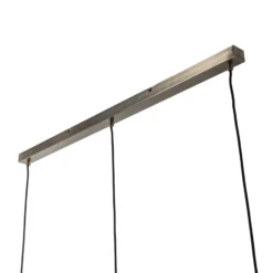 Lindby lámpara colgante Tymoni, 3 luces, ámbar, cristal, Ø 20 cm