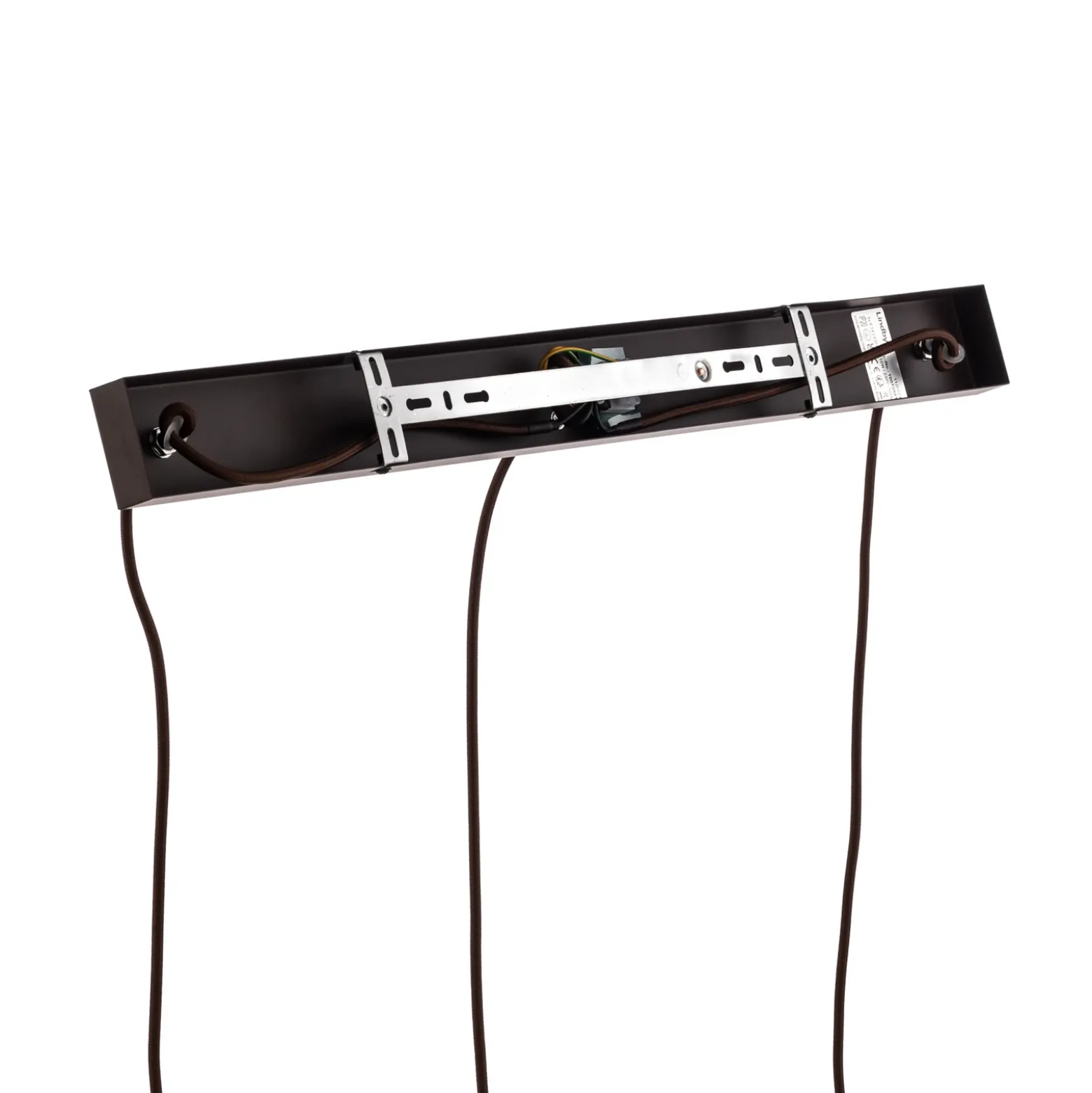 Lindby lámpara colgante Valentina, E14, 3 luces, gris ahumado, cristal