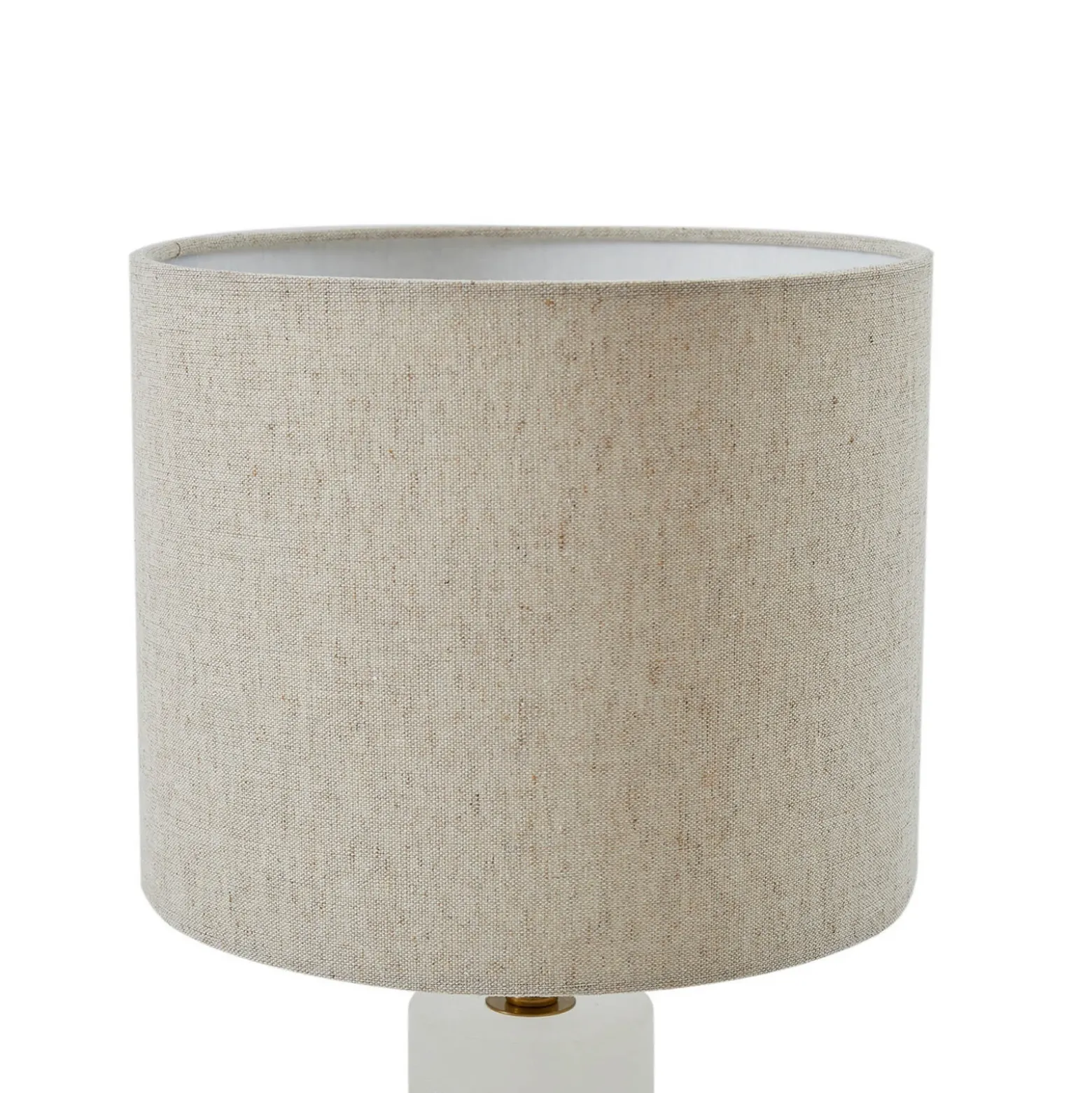 Lindby lámpara de mesa Alabastro, blanco/beige, Ø 25 cm, mármol, E27