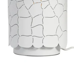 Lindby lámpara de mesa Aralena, blanca, metal, altura 26,5 cm