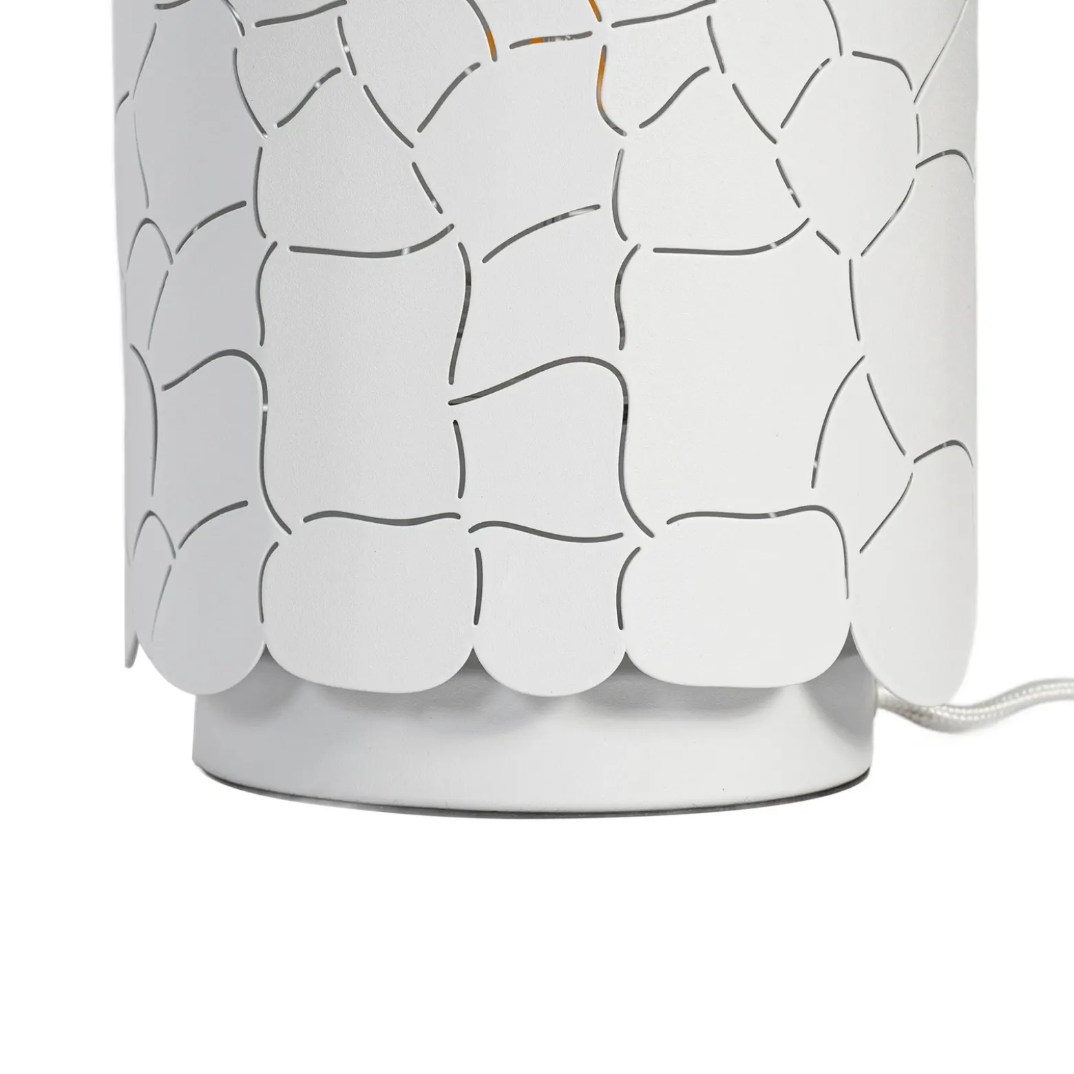Lindby lámpara de mesa Aralena, blanca, metal, altura 26,5 cm